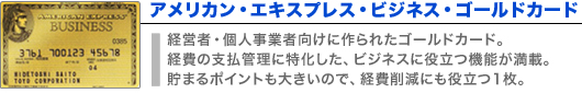 アメリカン・エキスプレス・ビジネス・ゴールド・カード