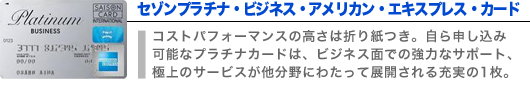 セゾンプラチナ・ビジネス・アメリカン・エキスプレス・カード